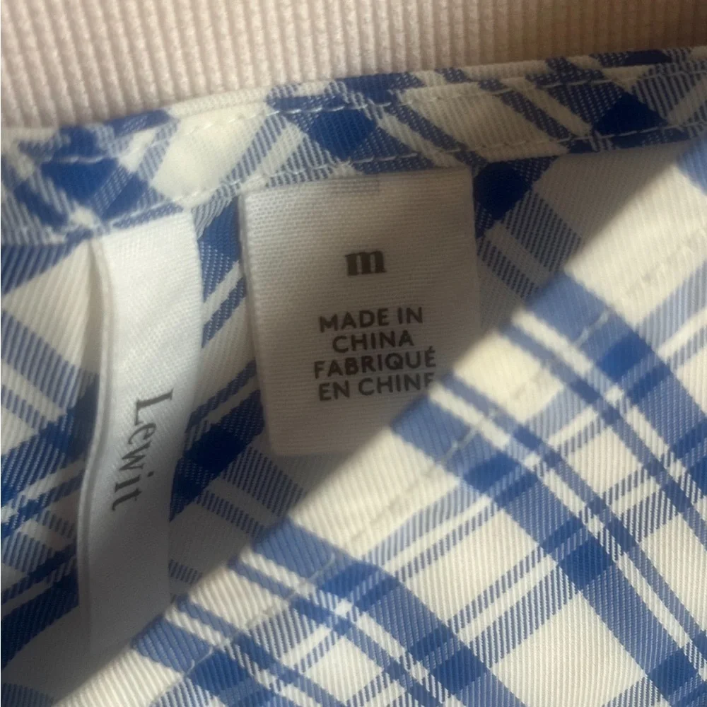 Lewit Blue and White Asymmetrical Fitted Camisole - Picture 6 of 6